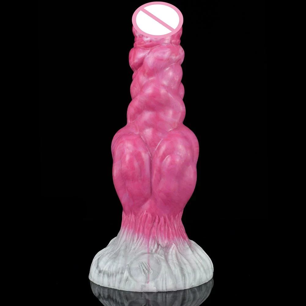 Animal Dog Knot Dildo With Sucition Cup Realistic Rubber Anal Pug With Adult Toys