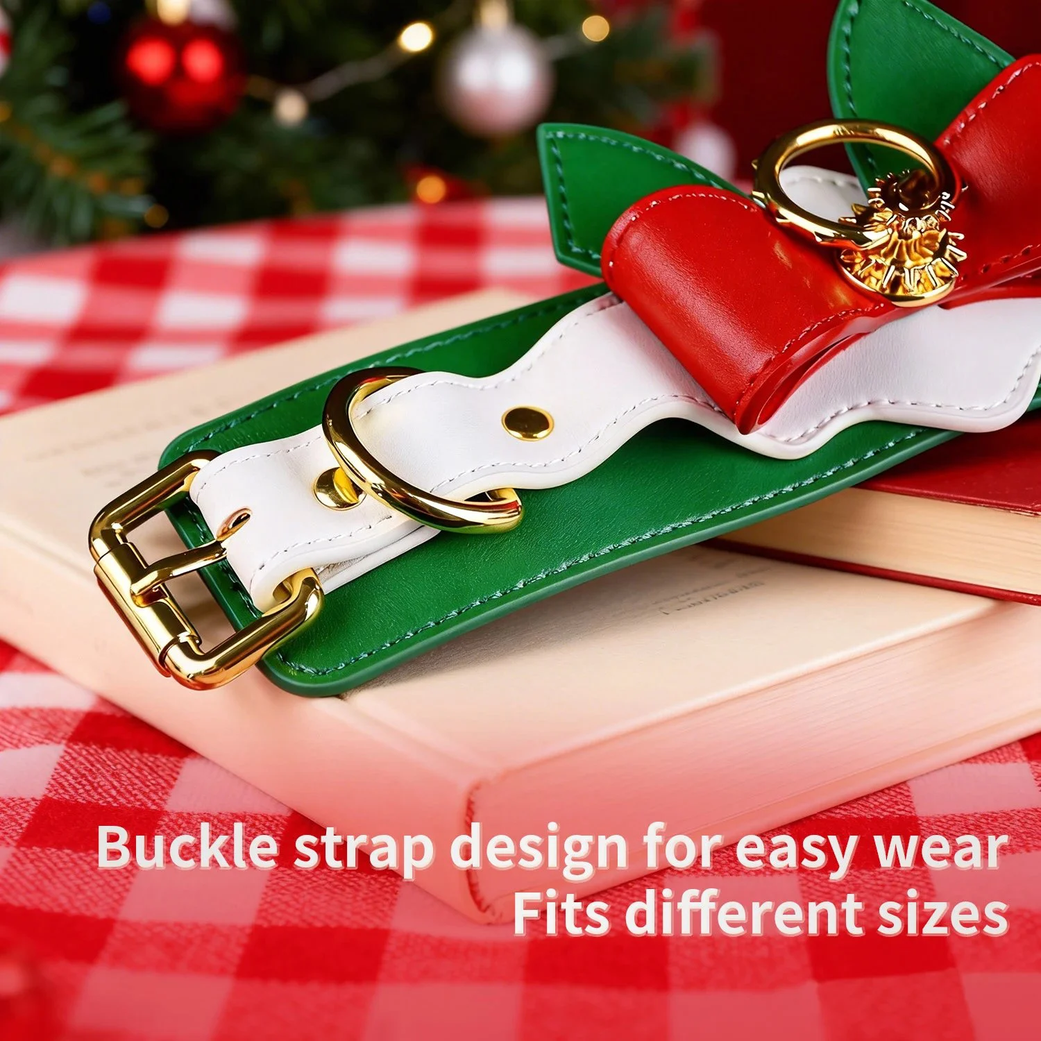 Christmas-themed Erotic Cuffs Soft Leather Material Suitable for All Holidays Couples' Erotic Leather Restraint Product