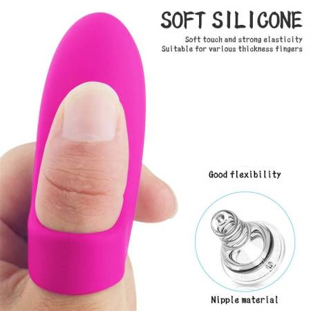 Waterproof G Spot 9 Vibration Modes Rechargeable Finger Vibrator Sex Toy for Women
