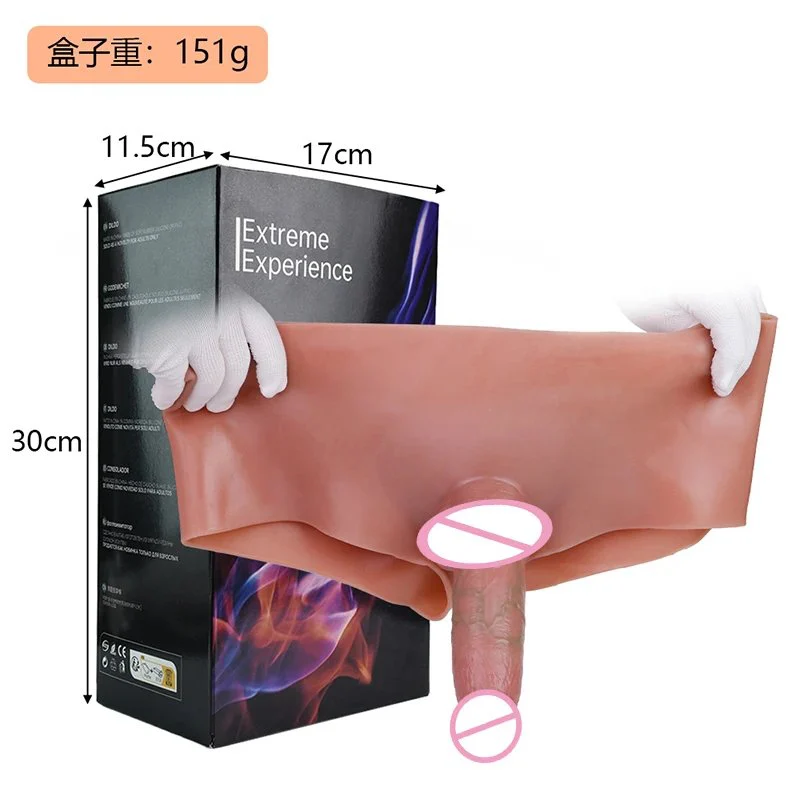 Wearable Penis Sleeve Silicone Pants with Realistic Dildo Skin Touch Anal Plug Customizable Sex Toys for Lesbian Women