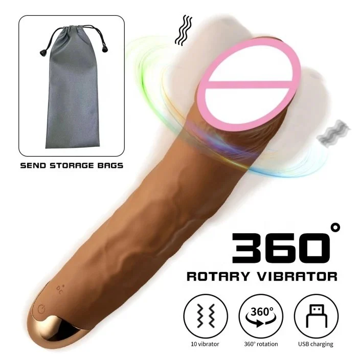 USB Powered 10 Frequency Artificial Dildo Vibrator for Adult Women Clit and G-Spot Massage Vaginal G-Spot Vibrator