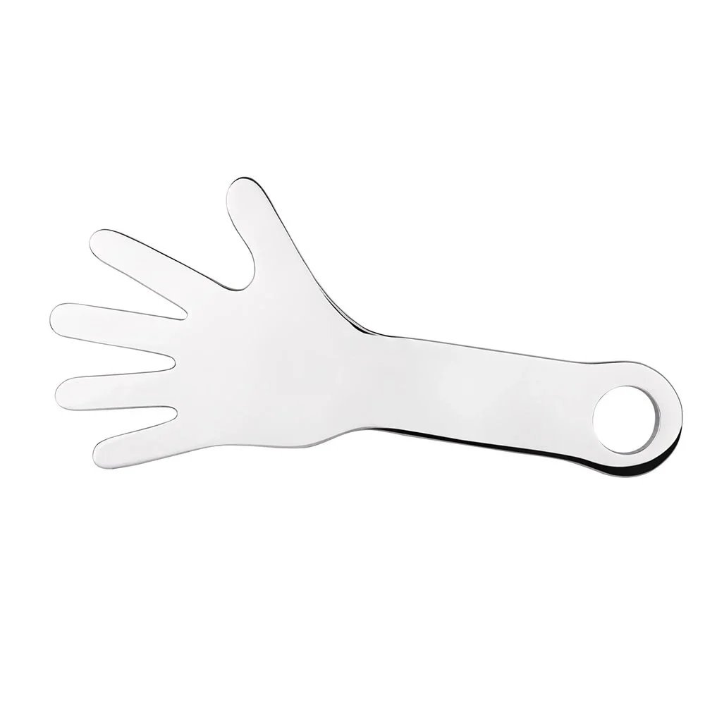 Metal Play Paddle with Raised Nubs on the Reverse Side for Varied Tactile Sensations. Suitable for Adult Use