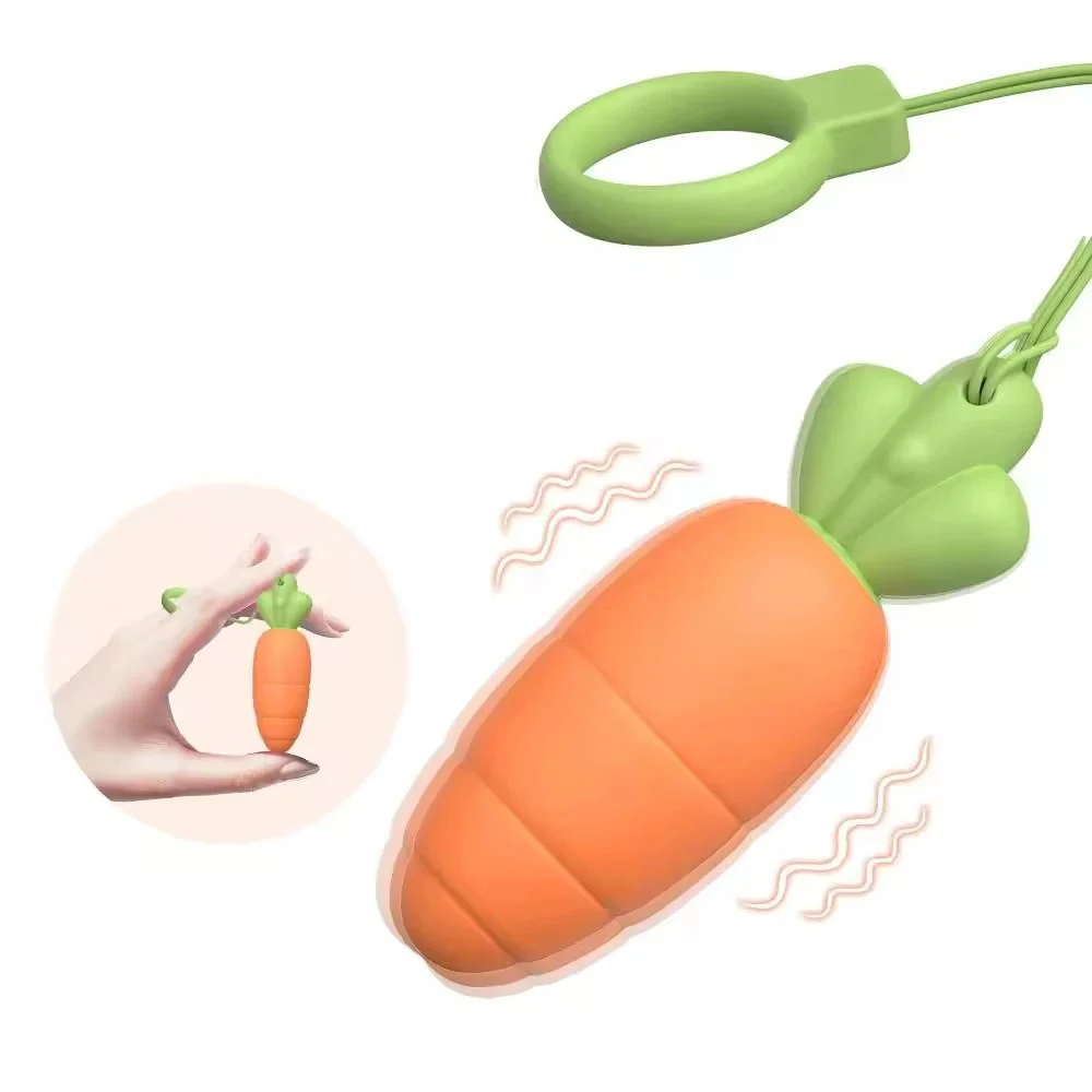 Powerful Mini Women Vibrator Clitoral Stimulation Love Ball Rechargeable Waterproof Carrot-shaped Adult Toy for Couple