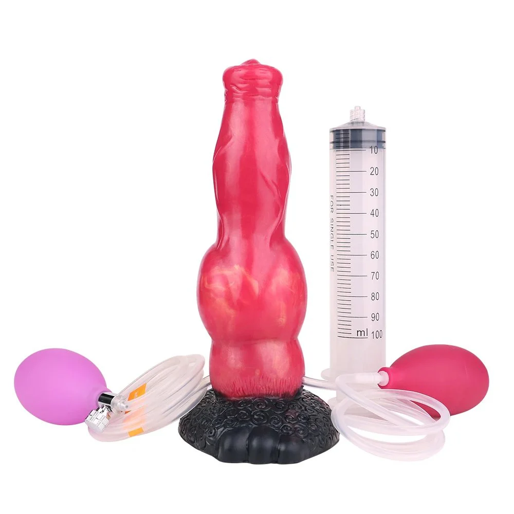 Squirting Dildo Fantasy Monster Dildo Inflatable Soft Silicone Dildo Female Sex Masturbation Adult Fun Sex Toys