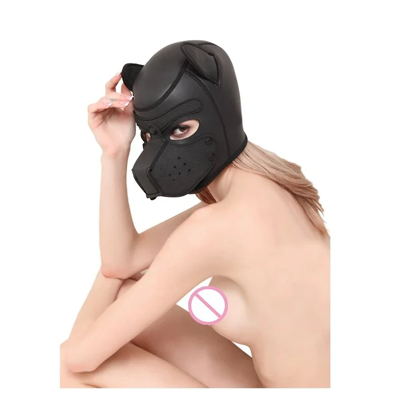 Erotic SM Head Cover Accessories for Female Sex Fetish Sexy Toys for Couples Leather Bondage Sex Dog Headgear