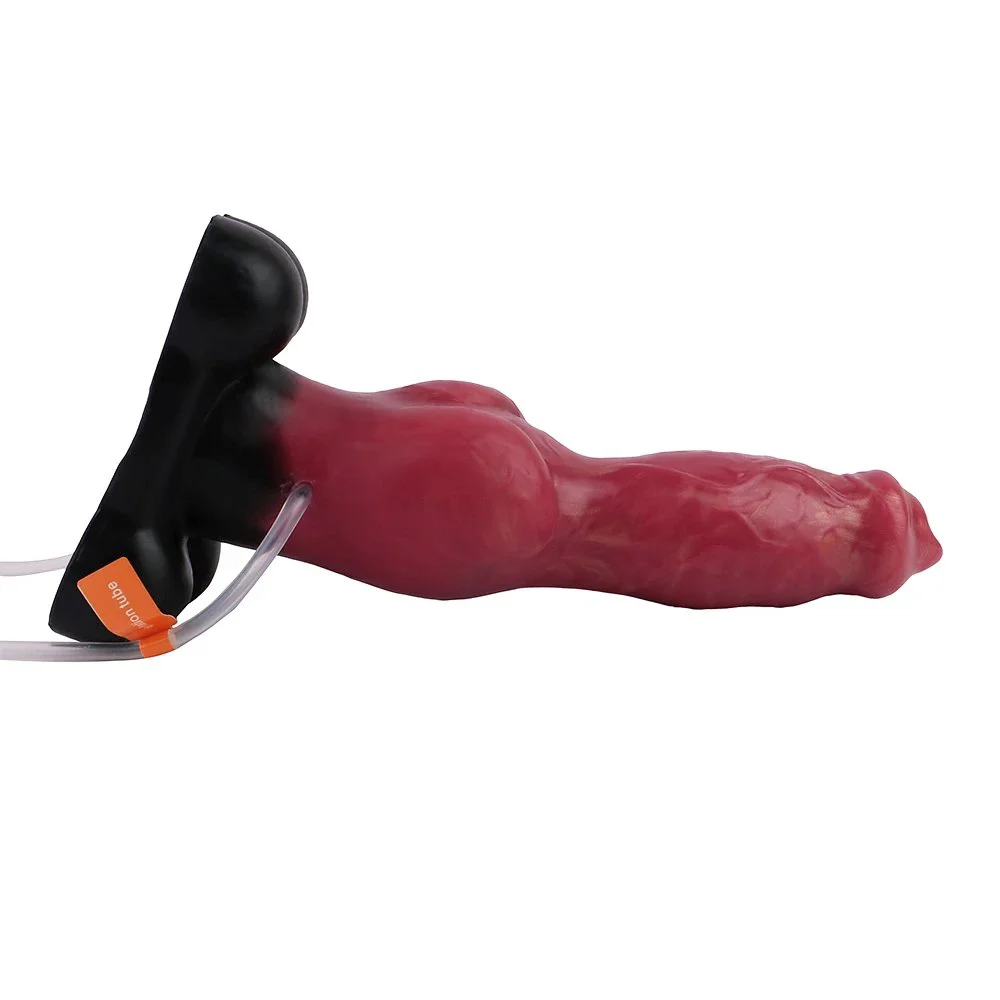 Animal Fantasy Dog Inflatable Squirting Cock Realistic Orgsm Ejaculation Erotic Anal Plug Dog Dildo for Man and Woman