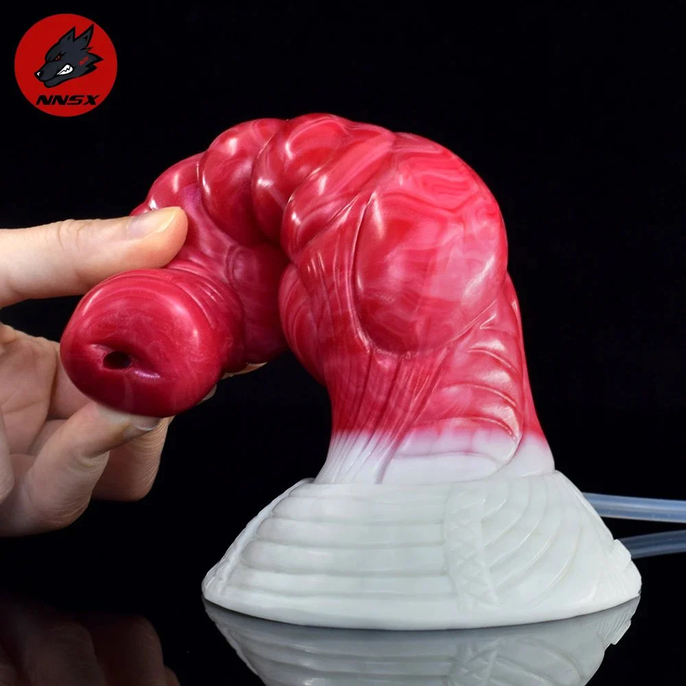 Animal Silicone Squirting Dildo Demon Wolf-Moudy Penis Ejaculating Dildo with Women Sex Toys