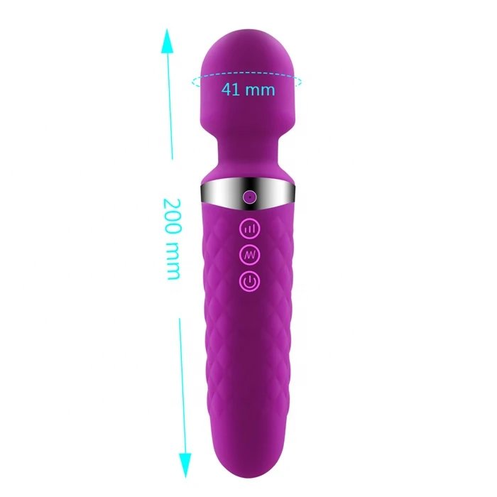 Waterproof 16-Mode Silicone AV Vibrator Wand for Women USB Power Supply for Massage and Sex Toys