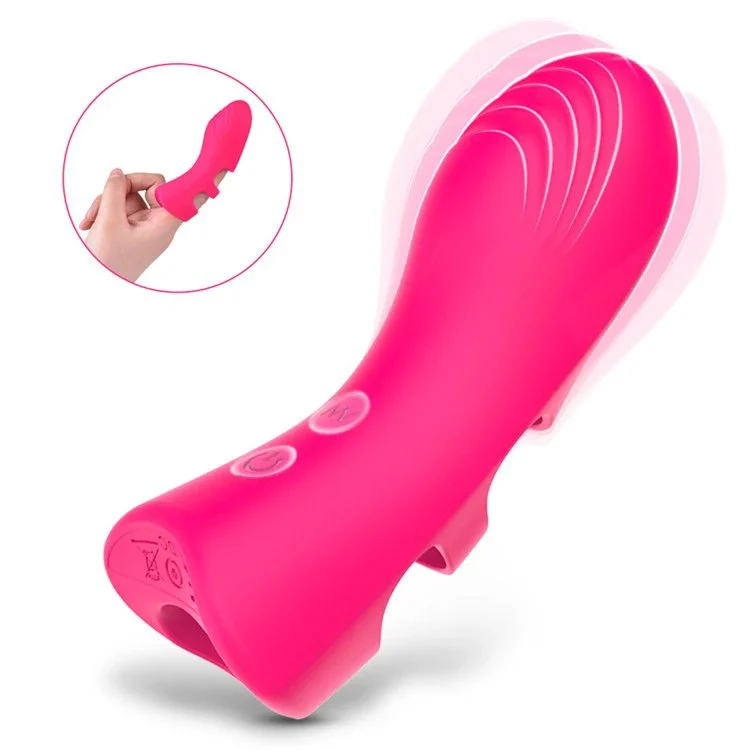 USB Rechargeable Silicone Finger Vibrator Sex Toys for Women