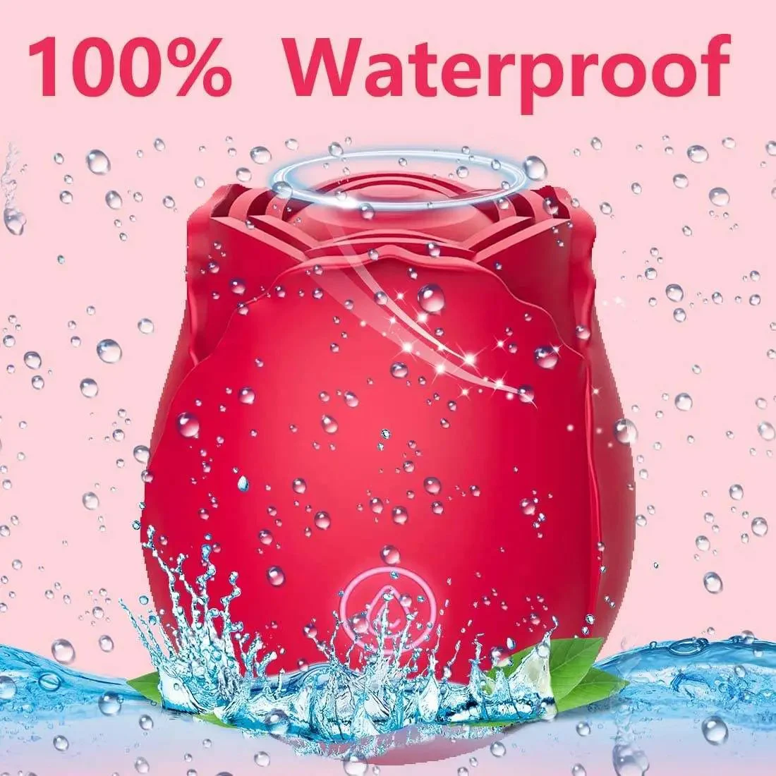 Female Waterproof Rose Toys Clitoral Suction Cup Breast Sucking Stimulator Silicone Adult Sex Toys Rose Vibrator for Woman
