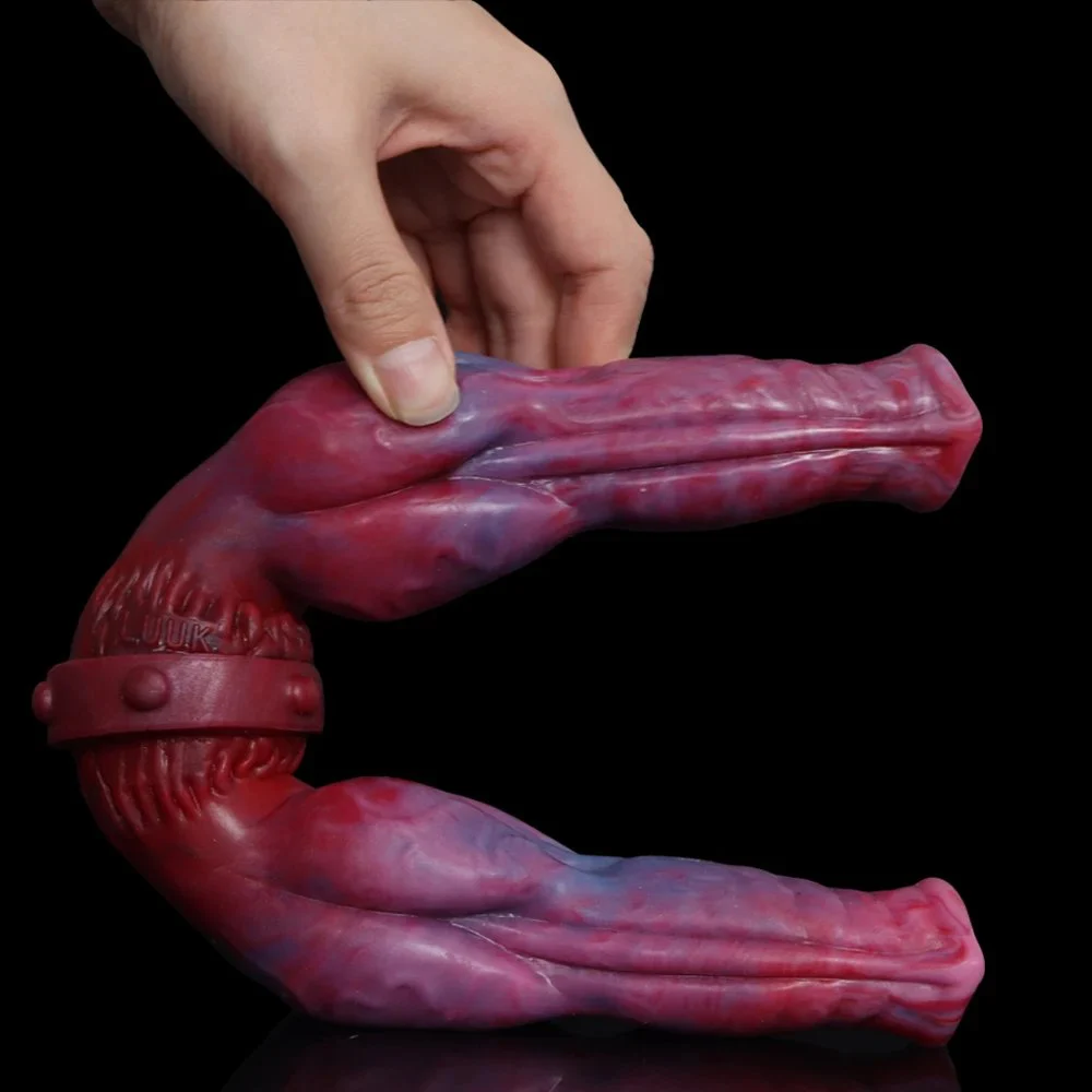 Color Magic Dragon Double Headed Penis Dog Knot Long Dildo for Lesbian Couples Adult Women Dildo Sex Toys