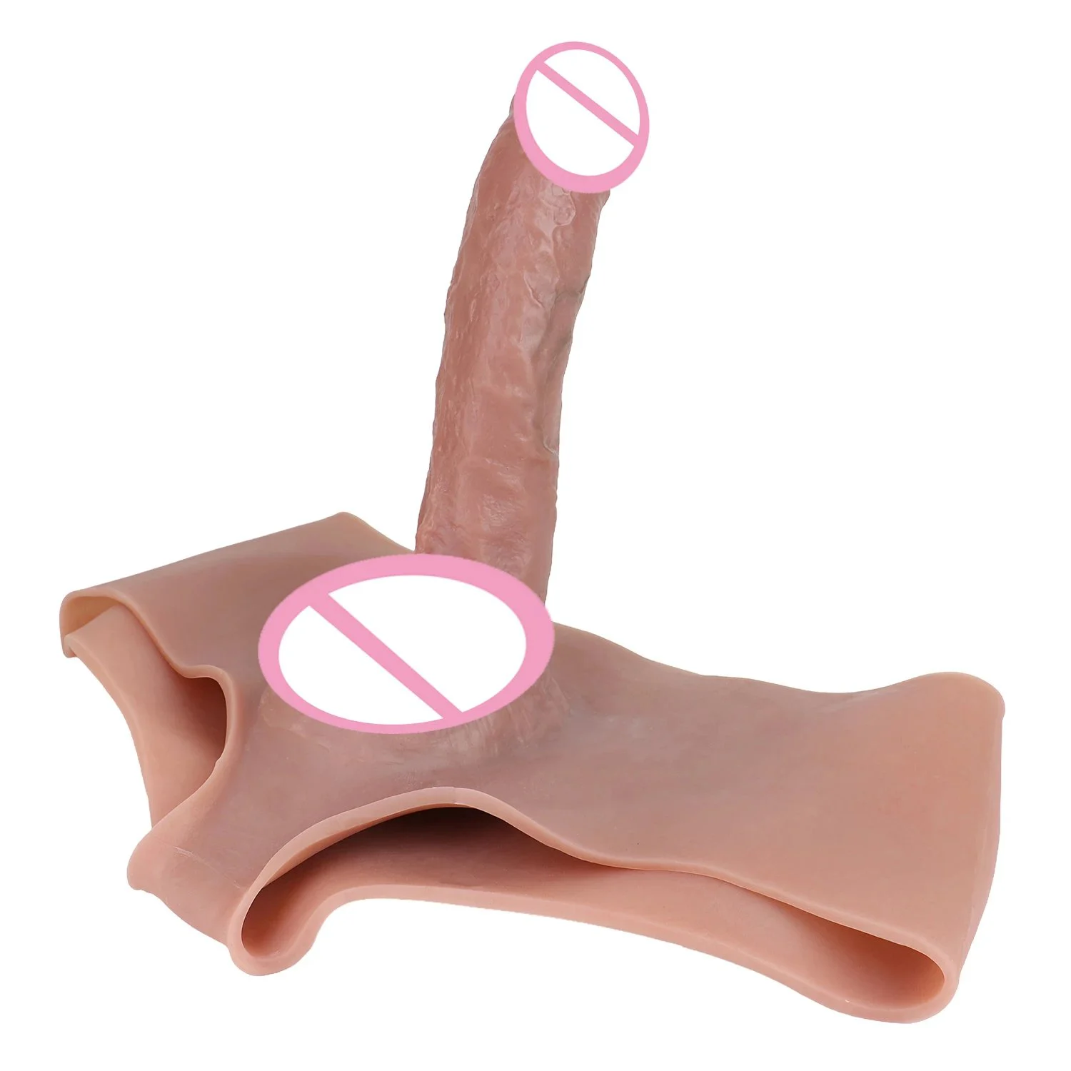 Realistic Strap on Dildo Harness Hollow Dildo Panties Silicone Wearable Dildo Underwear Male Penis Enlargement Thick Sex Toy