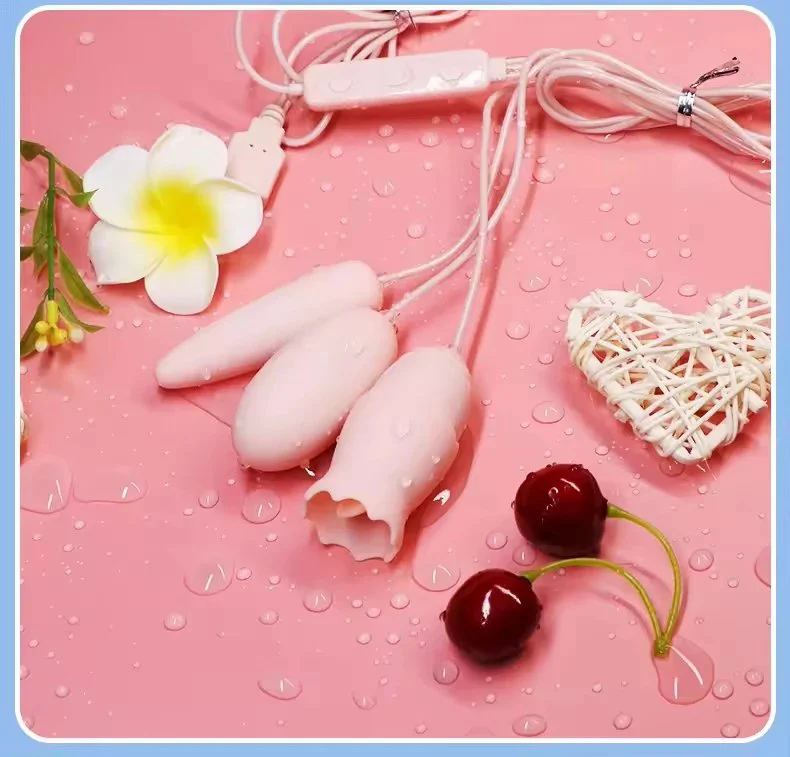 New Style 3-in-1 Tongue Licking Vibrating Toy Clitoris Massager Egg Nipper Dual Sucking Vibrator for Women Sex Toys