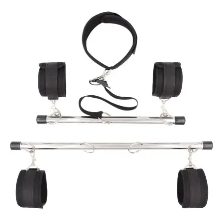 Multi-Position Restraint Slave Bondage Spreader Bar Sex Toys Handcuffs Ankle Cuffs Collar