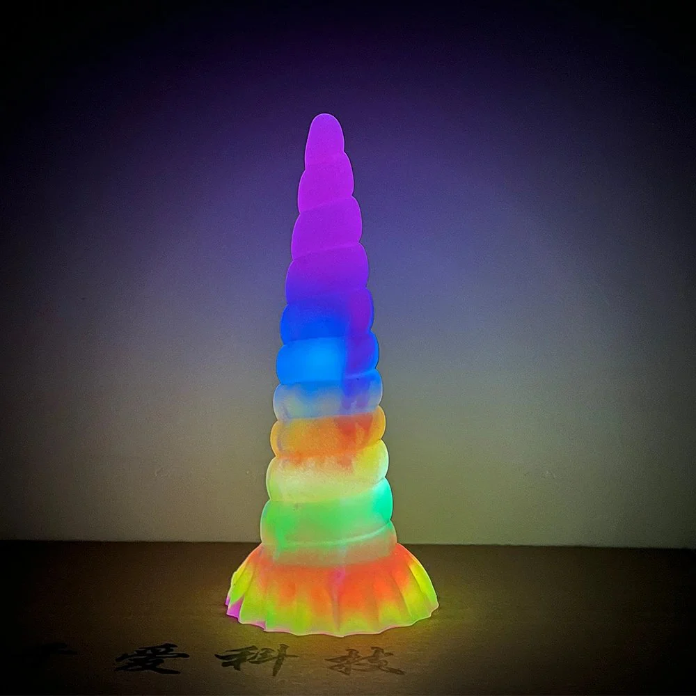 Big Size Unicorn Glow in Dark Dildos Adult Silicone Comfortable Realistic Suction Cup Anal Plug Penis Dildos for Women