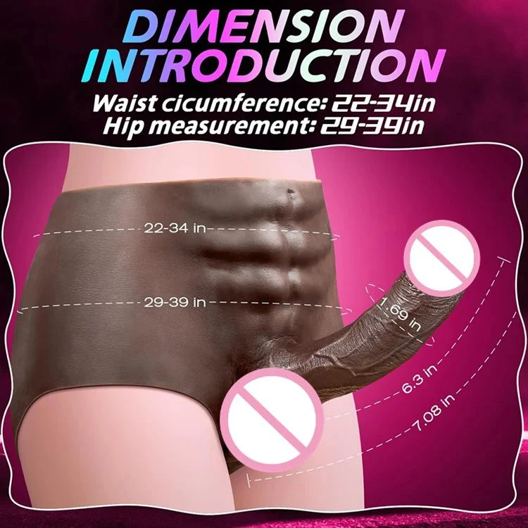 Coffee Silicone Strap on Dildo for Women Panty Wearable Dildo Adult Sex Toys for Men Lesbian Gay