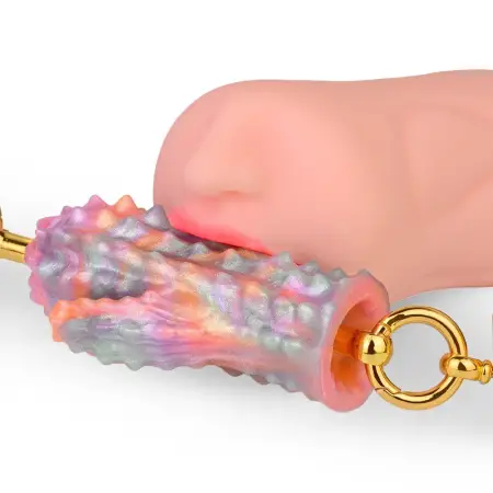 Neon Thorn Desire Cage Fetish Gag Set Soft Silicone Gag Leather Bondage Game Sex Toys
