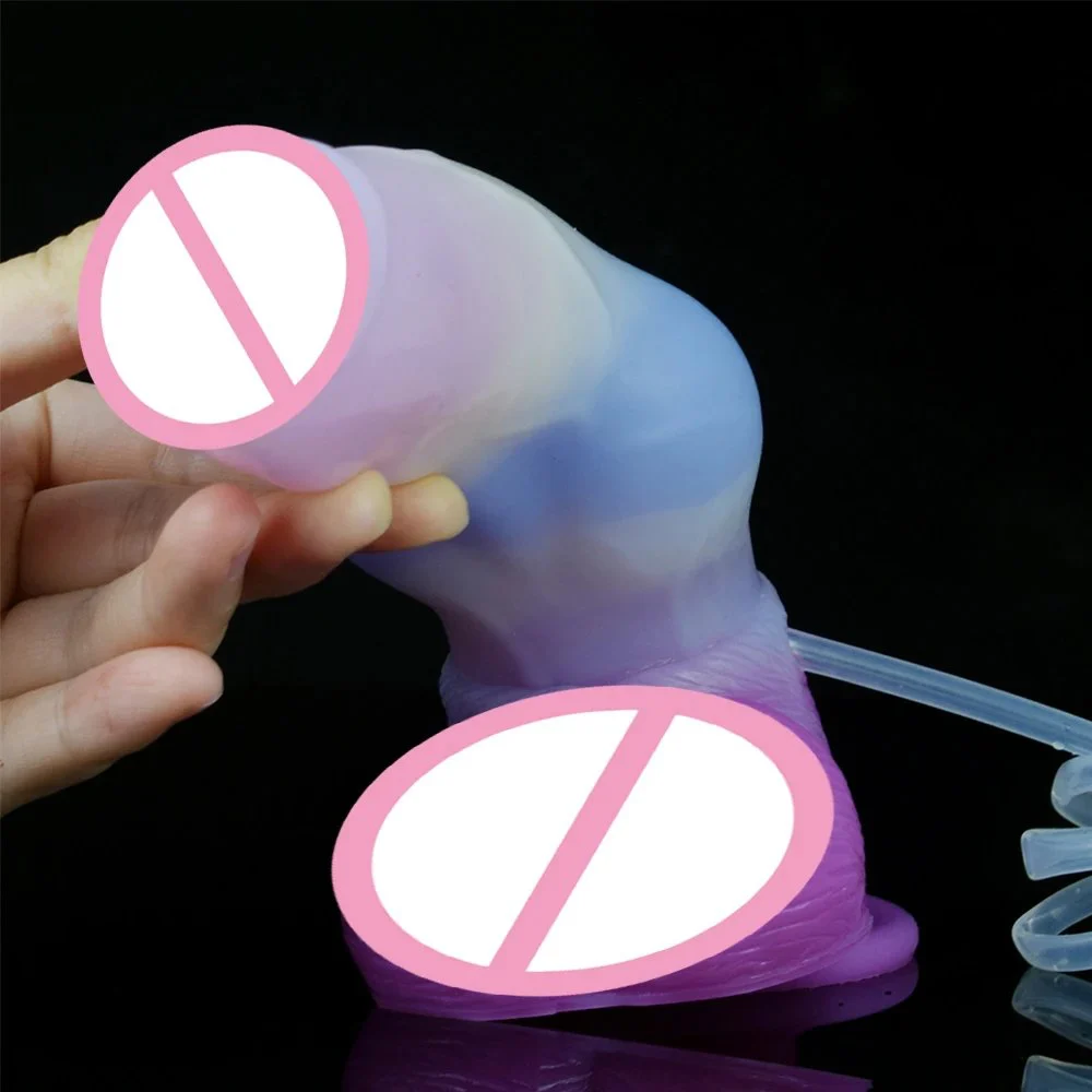 Squirting Dog Dildo With Big Knot Inflatable Squirting Animal Dildo Ejaculating Penis Realistic Dildos Big Cock Sex Toys