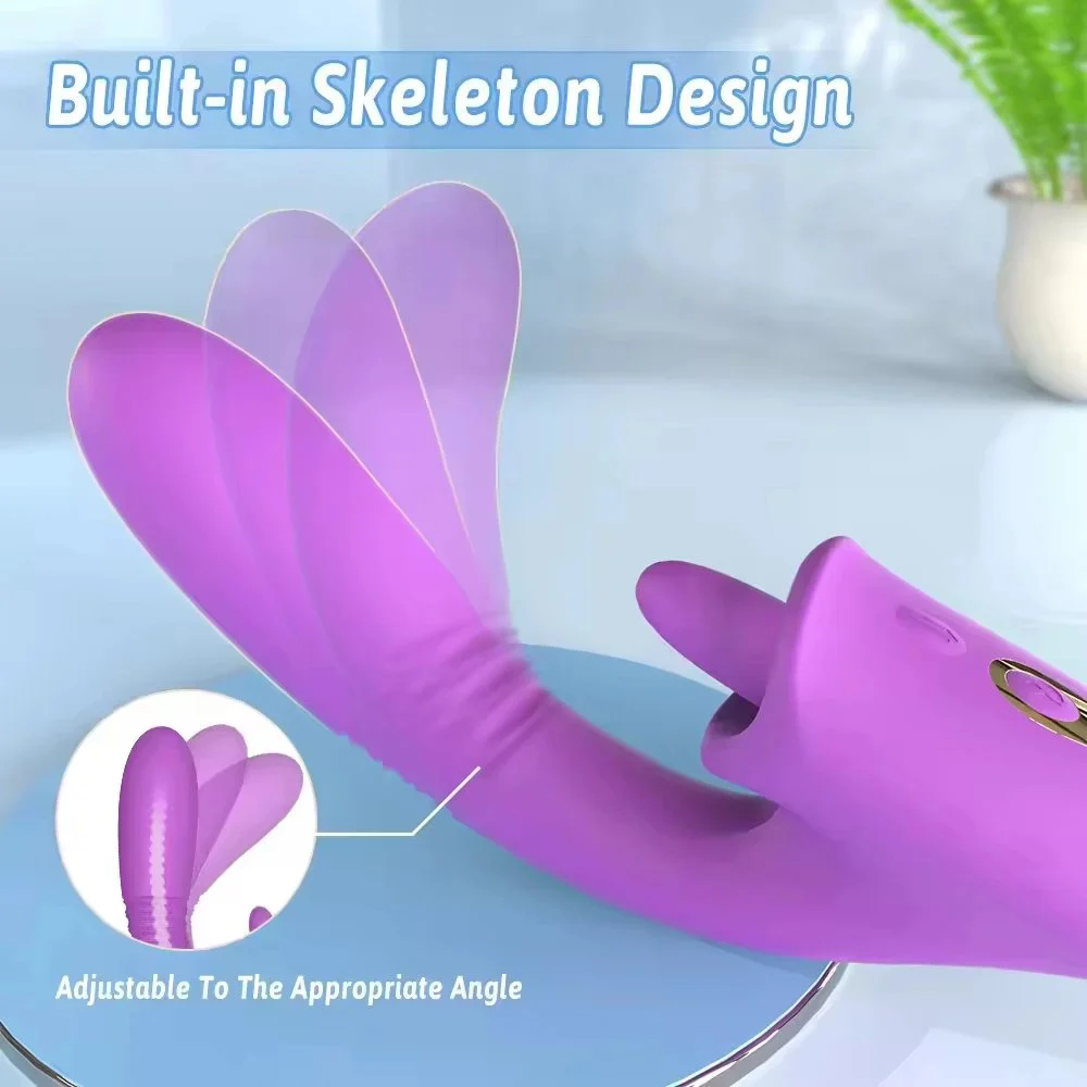 3 in 1VibradorThrusting Vibrator Machine Silicon Clitoral Licking Tongue Vibrators for Women