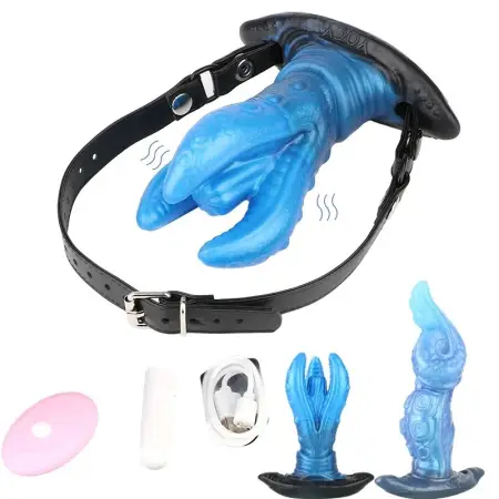 New Vibrating Tentacle Gag Vibrating Sissy Mouth Gag for Beginners,Men,Women,Couples Bondage Gags Sex Novelties Adult Toys
