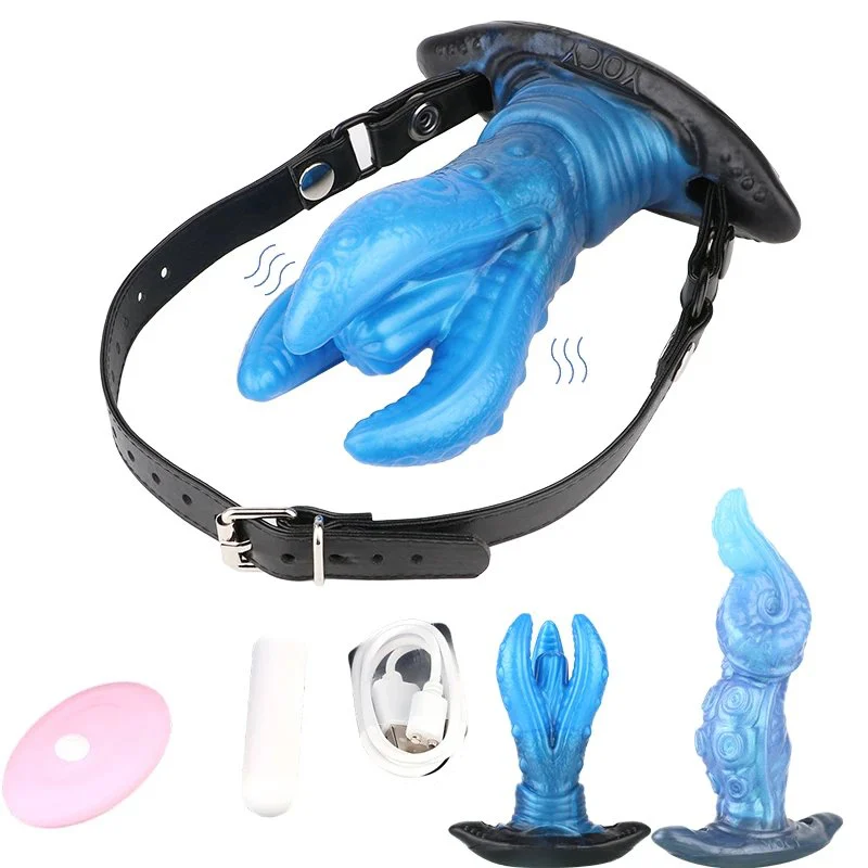 New Vibrating Tentacle Gag Vibrating Sissy Mouth Gag for Beginners,Men,Women,Couples Bondage Gags Sex Novelties Adult Toys