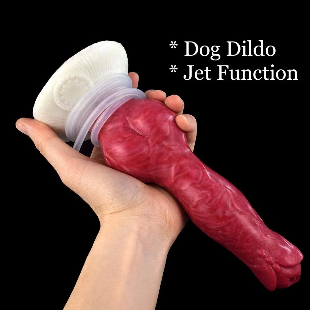 Squirting Dog Knot Dildo Ejaculation Animal Dildo for Women