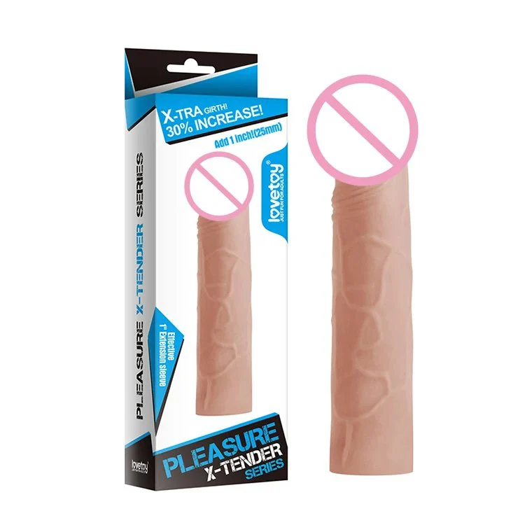 Sex Toy Woman Adult Female Masturbation Lovetoy Extension Sleeve Silicon Dildo Penis