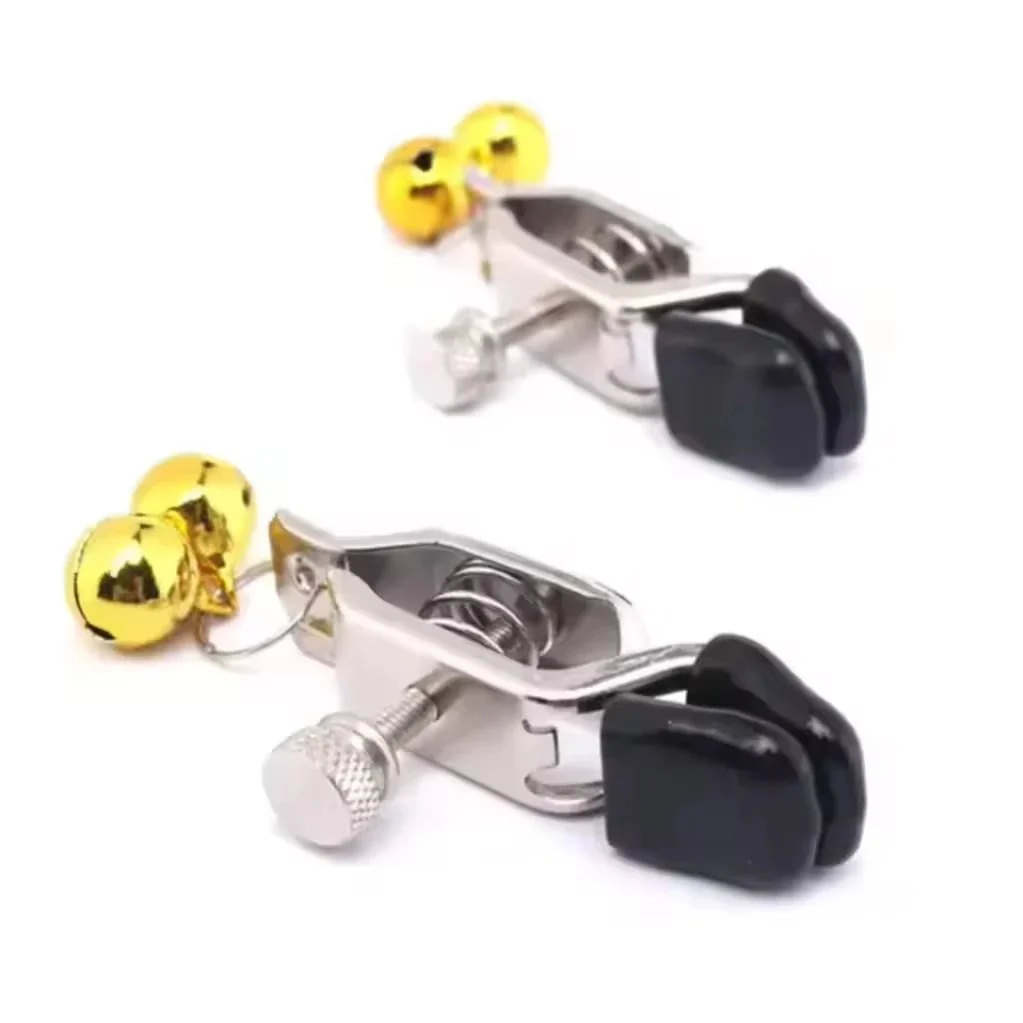 Funny Steel New Nipple Clamp Sex Toys for Men Fetish Tore with Bell Breast Clip Bondage Gear
