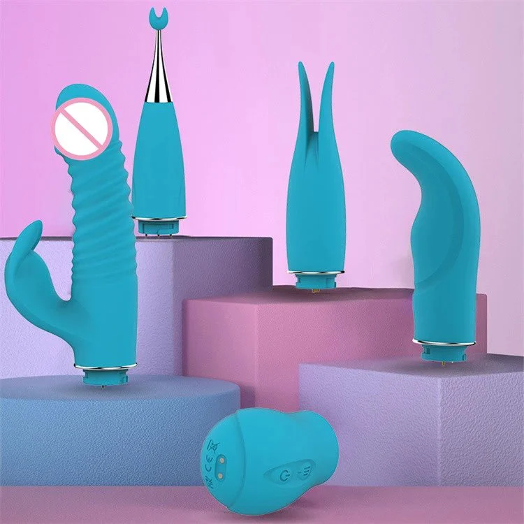 USB Rechargeable Clitoral Stimulator AV Vibrator Set 4 in 1 G Spot Massager Vibrator Sex Toys for Women