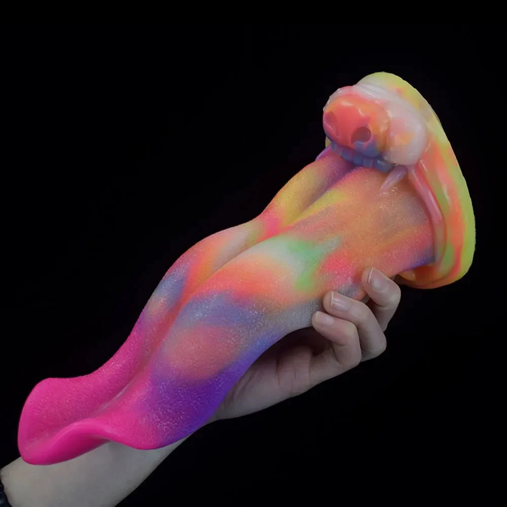 Fantasy Dildo Penis Luminous Realistic Wolf Tongue Sex Toys for Women Vagina Penis for Man