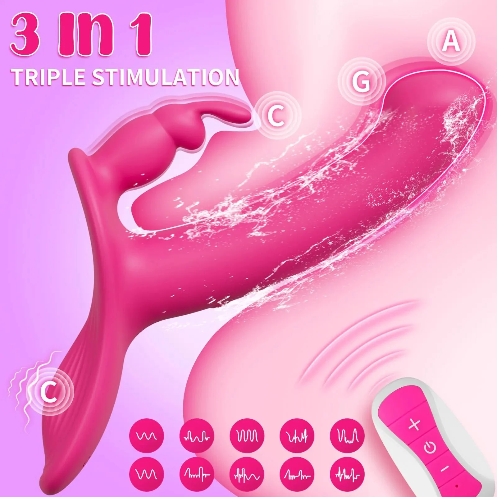 Remote Control Double-Ended Wearable Vibrating Dildo Strapless Strap on Harness Sex Toy Rabbit G Spot Vibrator for Women Lesbian
