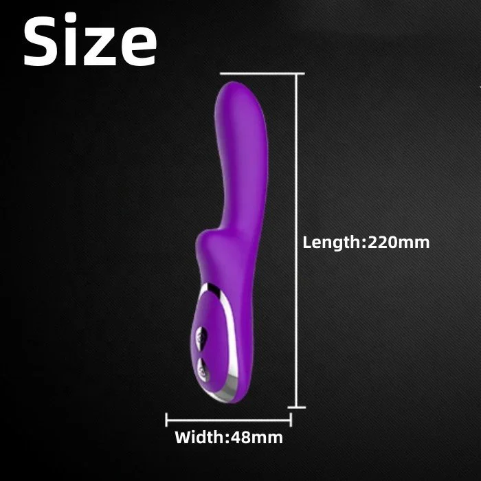 USB Rechargeable 10 Frequency Silicone Dildo Vibrator Powerful G-Spot Glimmer for Female Masturbation
