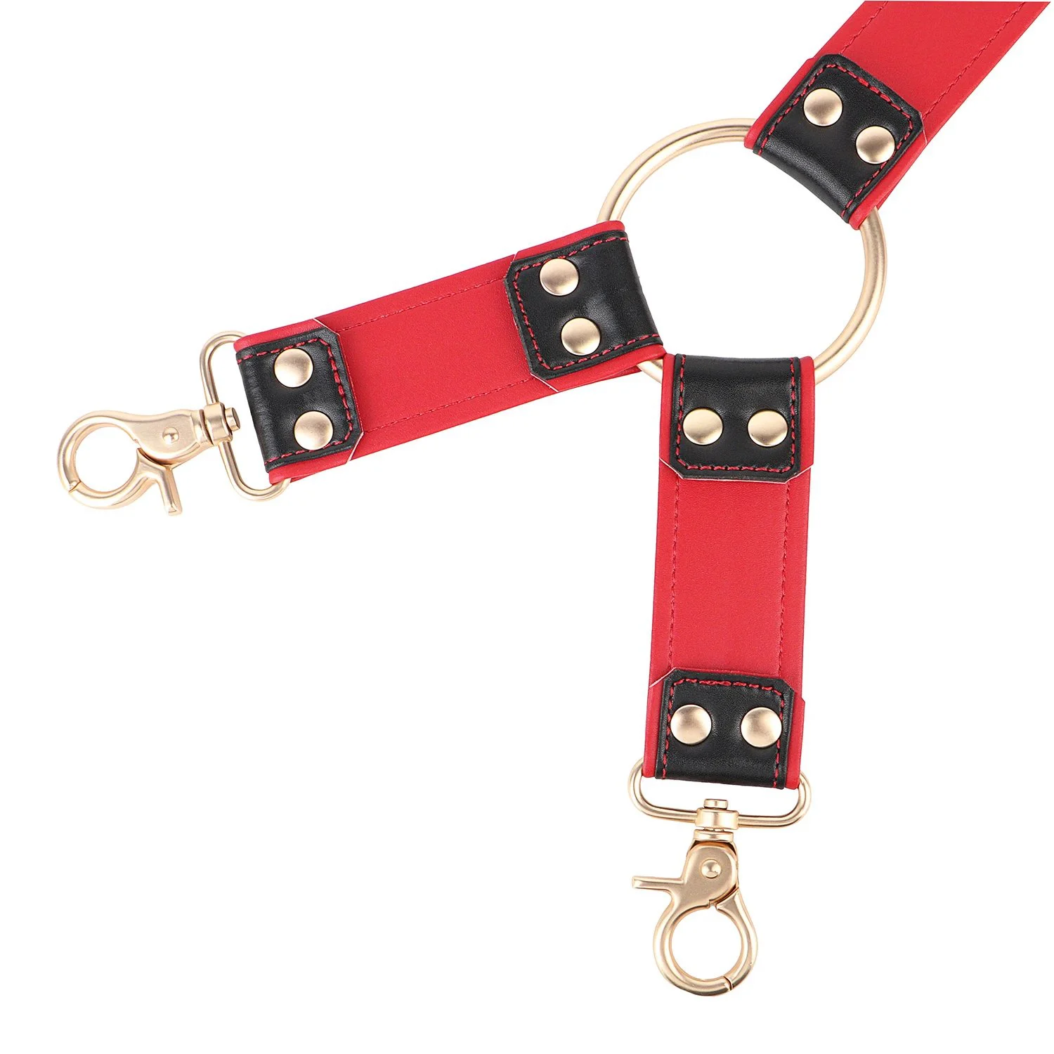 Crimson Thigh Oaths Thigh Cock Restraint for Adult Couples Leather Bondage Experience with Realistic Sensation