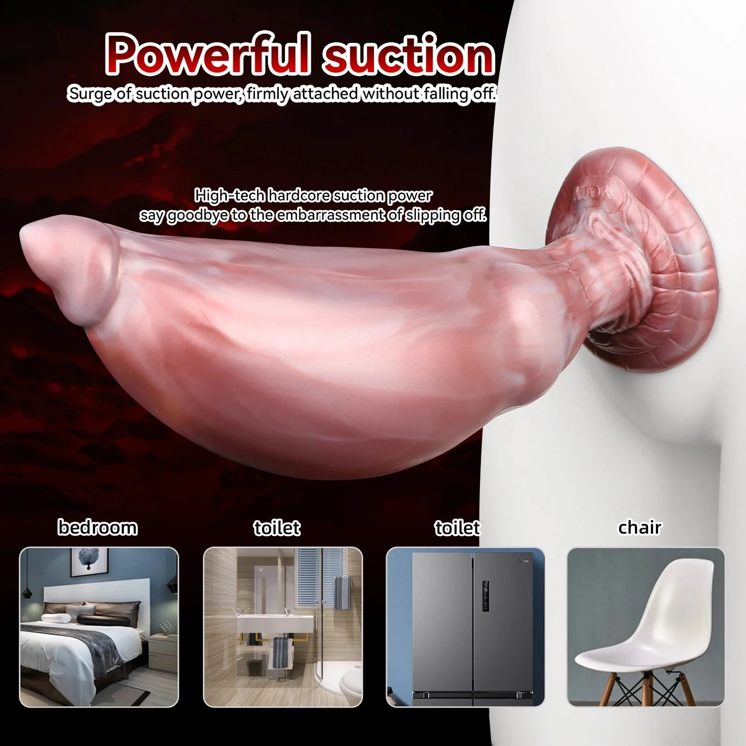 Detachable Inflatable Fantasy Dildo Inferno Guard Dog Suction Cup Design, Multi-Experience Medical Grade Silicone Adult Toy