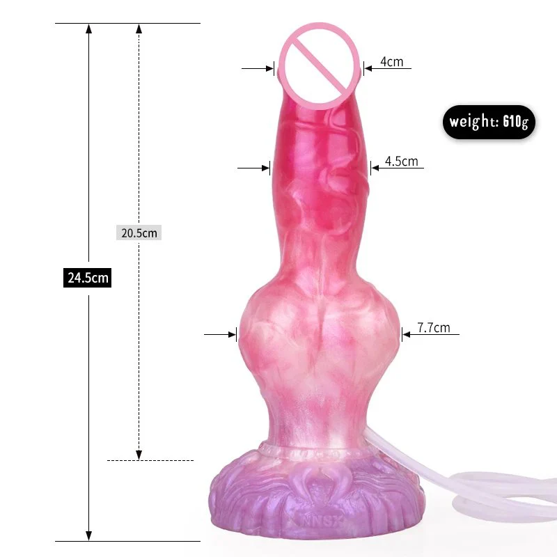 Fantasy Animal Cock Dildo Squirting Ejaculting Masturbator Penis Soft Dildo Anal Plug Toy Sex Toy for Women