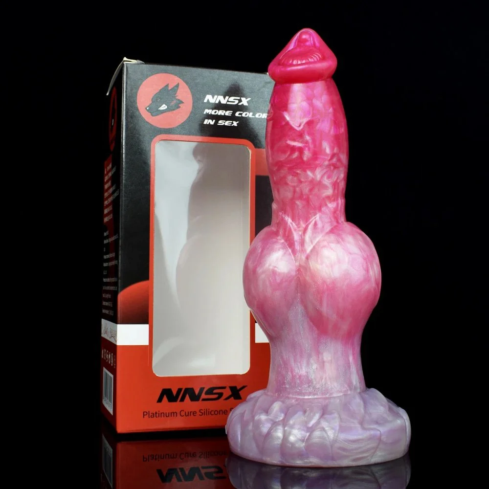Color Rubber Large Size Dildo Top Customized Dog Knot Penis Dildo Soft Sex Toys Designed for Women Men