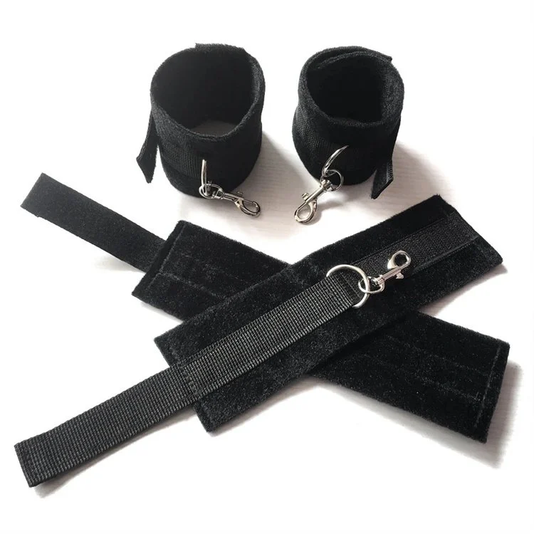 New Kit Adult Sex Toy Feather Tickler Eye Mask Bed Bondage Restraints Straps Set