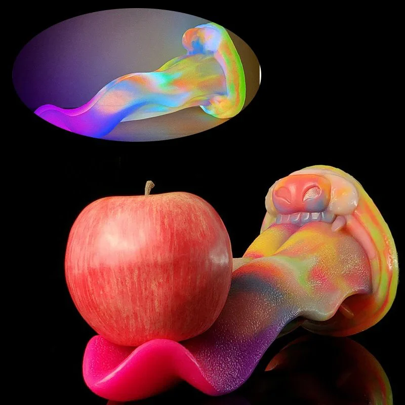 Fantasy Dildo Penis Luminous Realistic Wolf Tongue Sex Toys for Women Vagina Penis for Man