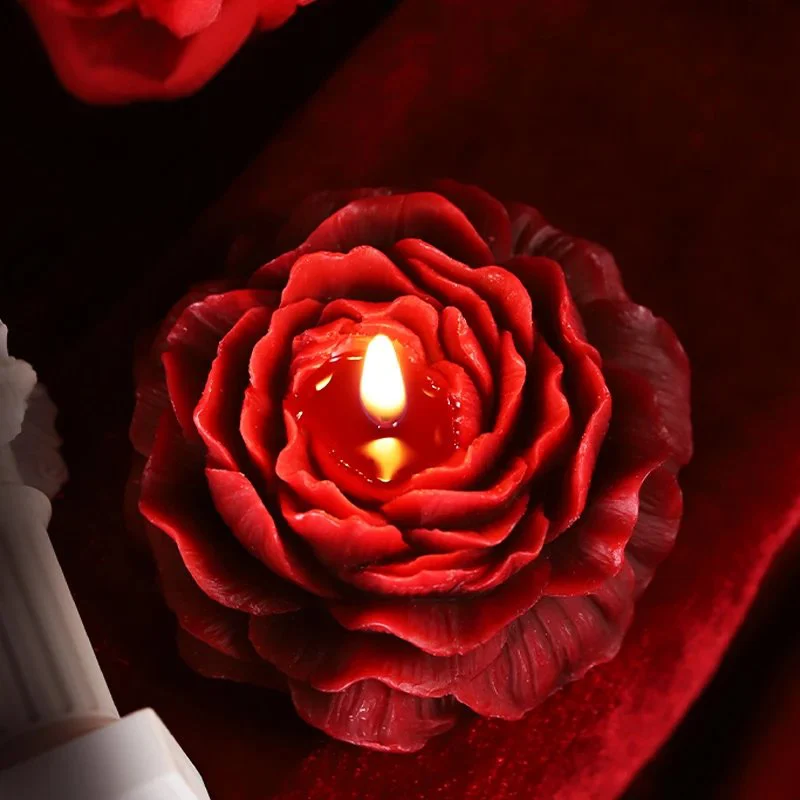 Handmade 42℃ Low-Temperature Sensual Massage Candles Peony & Rose Flower Design for Couples Play Premium Sex Toy