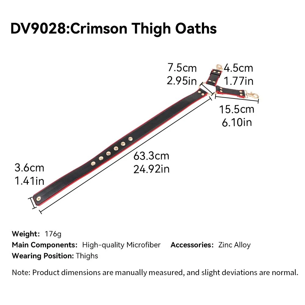 Crimson Thigh Oaths Thigh Cock Restraint for Adult Couples Leather Bondage Experience with Realistic Sensation