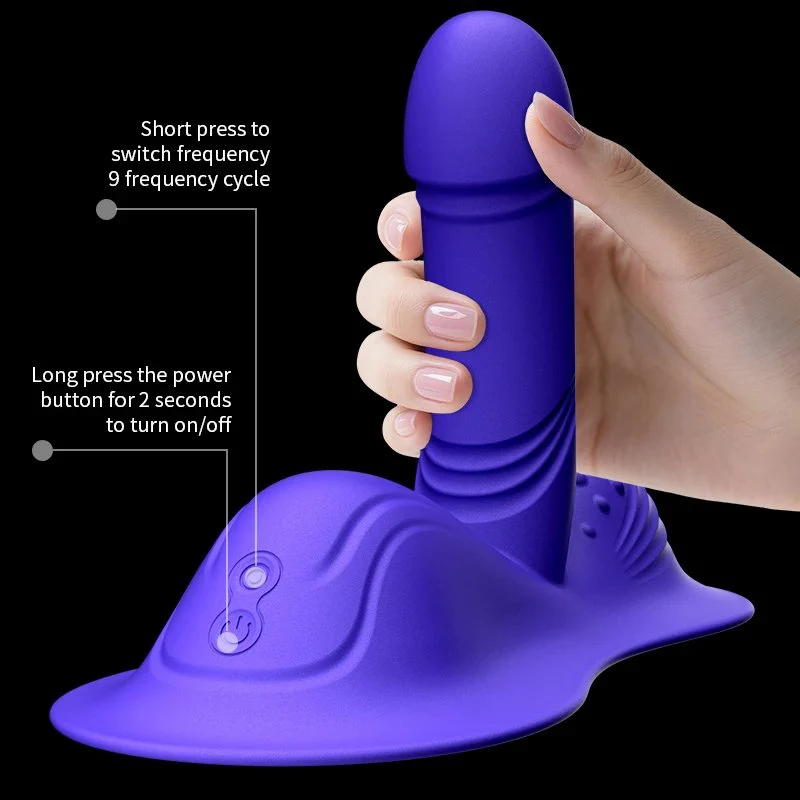 Rechargeable G-Spot Anal Clitoral Triple Stimulation Realistic Silicone Dildos Hands-Free APP Control Grinding Intimate Vibrator