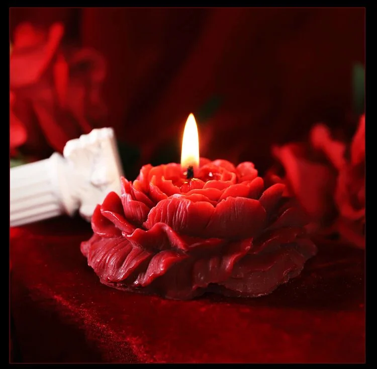 Handmade 42℃ Low-Temperature Sensual Massage Candles Peony & Rose Flower Design for Couples Play Premium Sex Toy