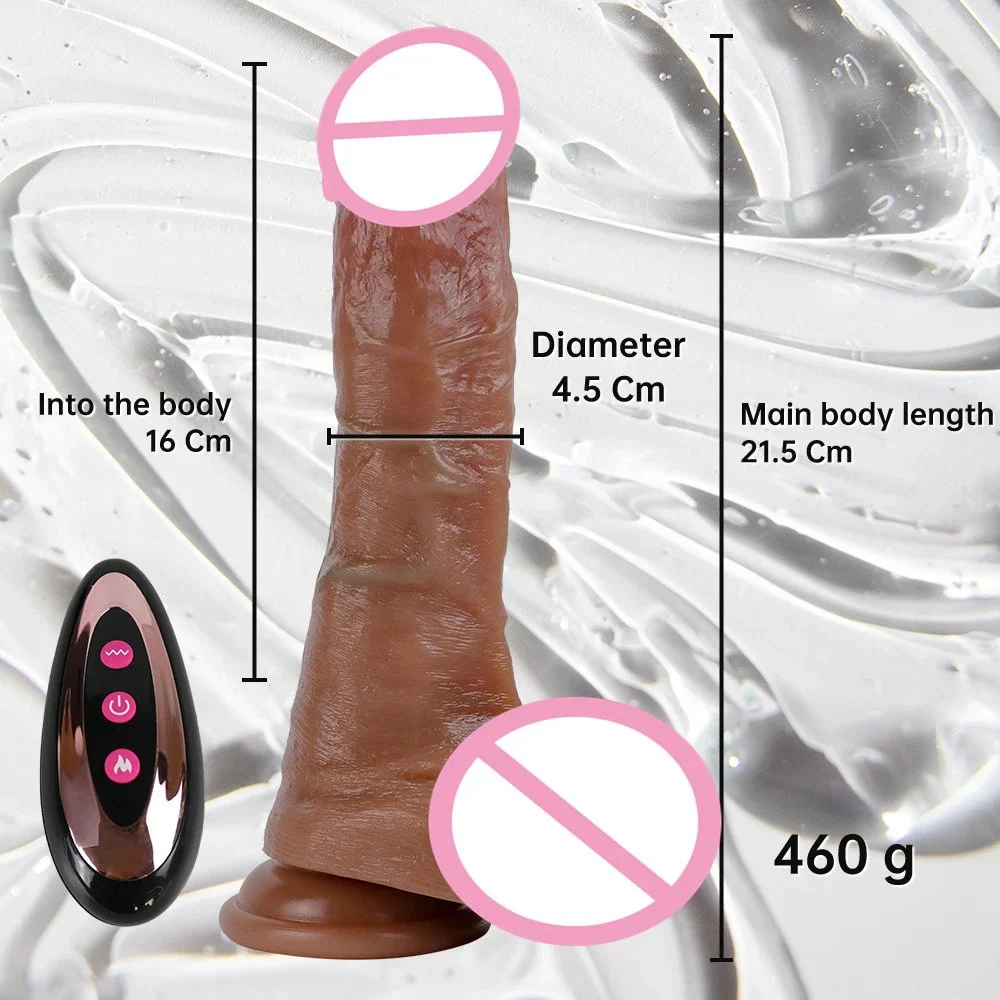 Arrival 10 Vibration Modes Remote Control Realistic Heating Thrusting Telescopic Dildo Vibrator