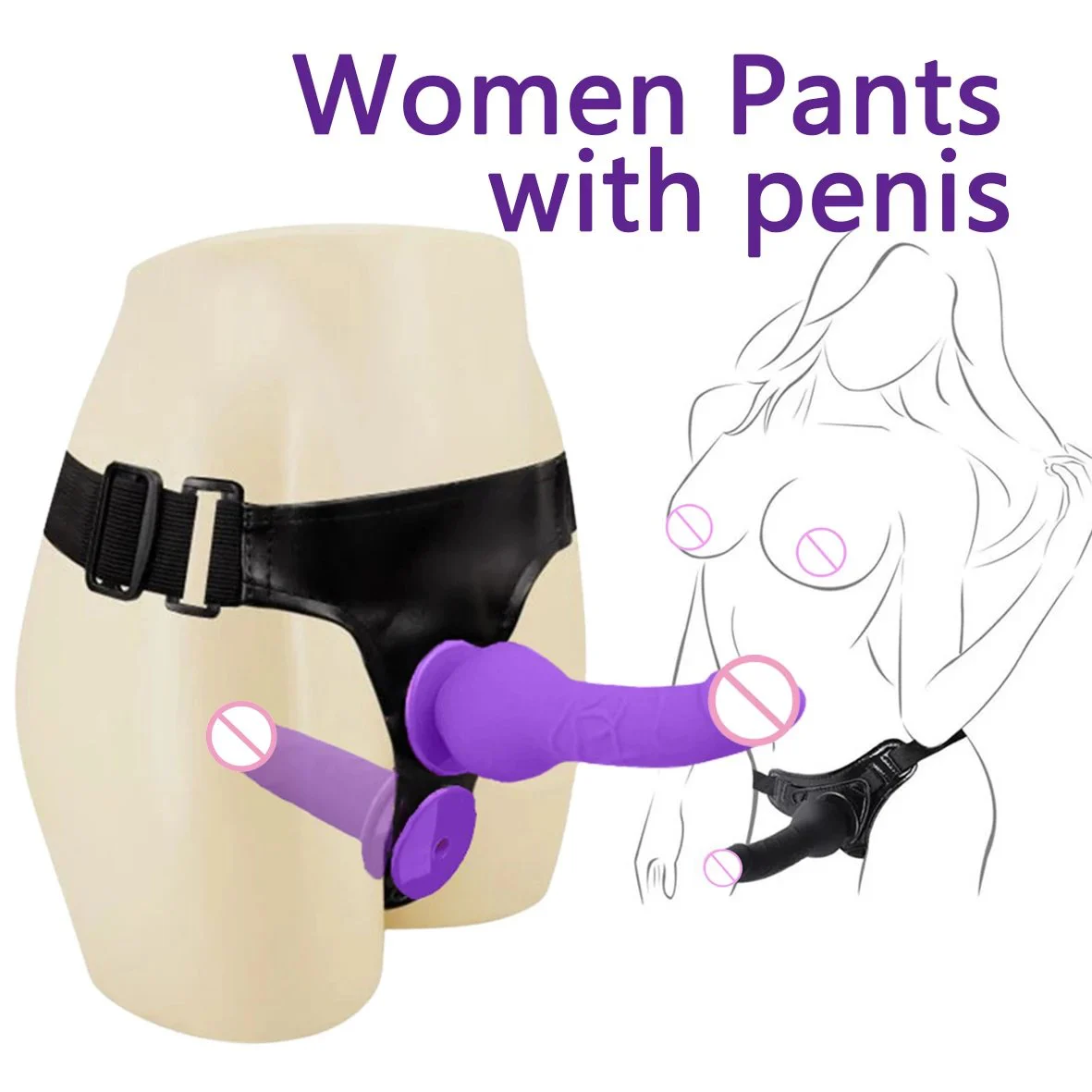 Highly Realistic Soft Silicone Waterproof Adult Dildo Sex Toy for Couples Lesbian Stimulation Easy to Wear