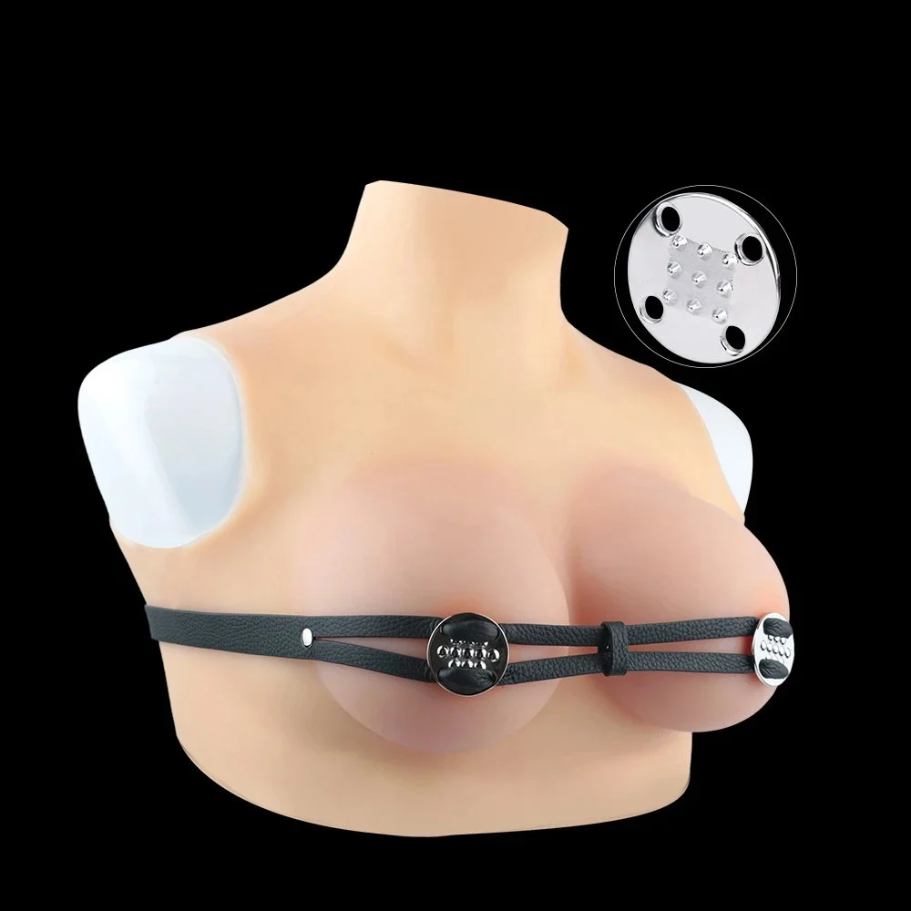 Nipple Clamps with Breast Clips Metal Leather Belt Nipple Clamps Steel Bondage