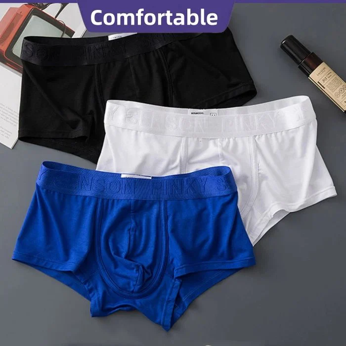 High Quality 40S Modal Breathable Men's Underwear Custom Briefs Boxers U Convex Bag Mid-Rise Silk Spandex Fabric Print Adults