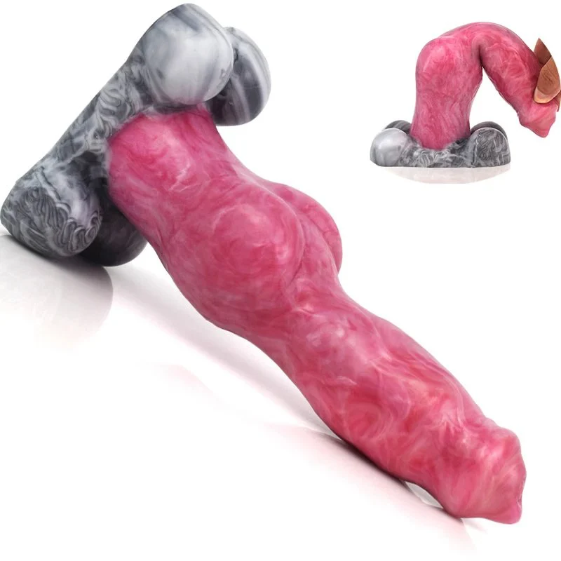 Fantasy Liquid Silicone Flexible Sex Toys Dildos Animal Dog Wolf Penis with Suction Cup Dildos Sex Toys for Women