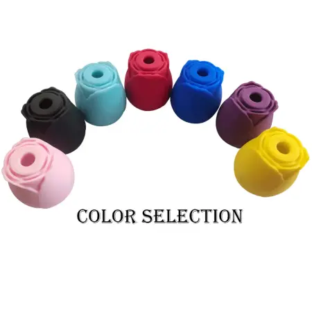 Female Waterproof Rose Toys Clitoral Suction Cup Breast Sucking Stimulator Silicone Adult Sex Toys Rose Vibrator for Woman