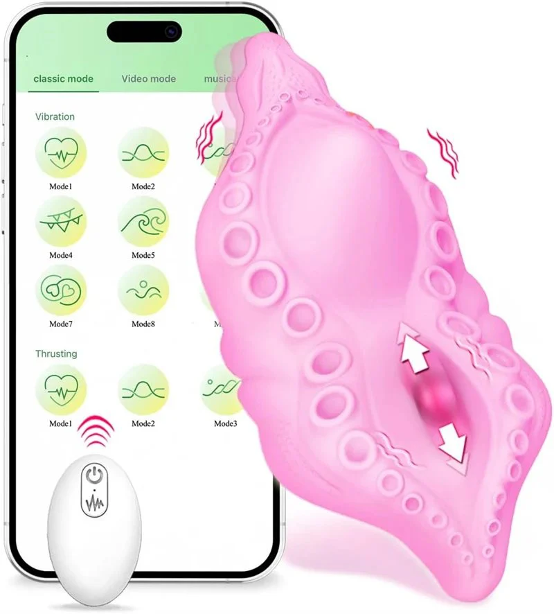 Invisible Quiet Women's Panty Vibrator APP Control Wearable Clitoral Massage Sex Stimulator with Sucking Feature