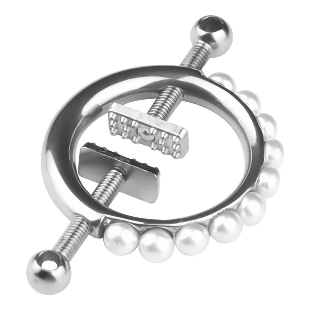Non-Piercing Metal Simulator Nipple Clamps for Couple Non-Piercing Nipplerings Clip on Nipple Rings Decorative Clip